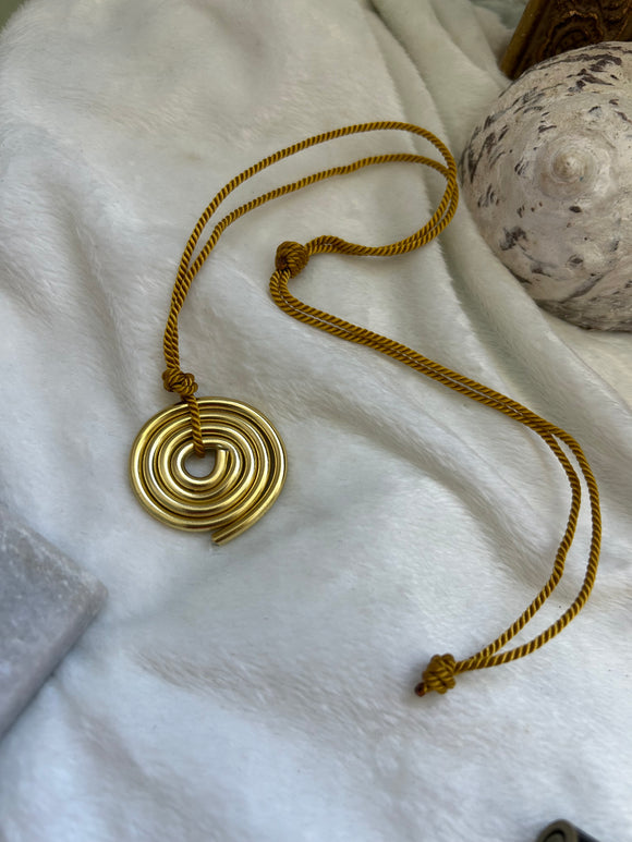 Handmade spiral necklace