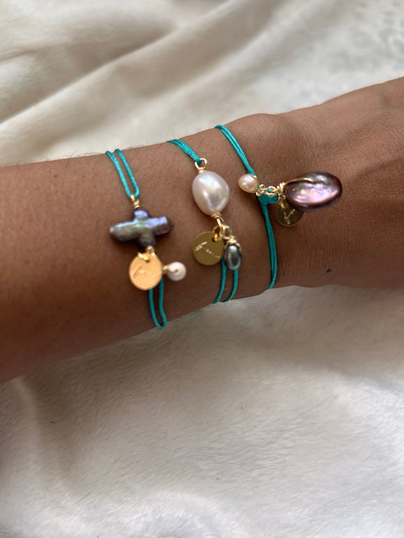 Turquoise pearly bracelet