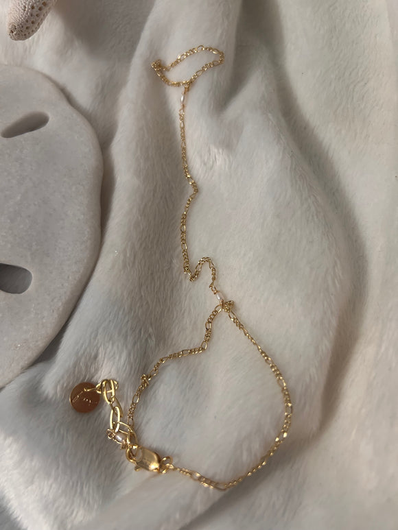 Dainty figaro hand chain