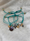 Turquoise pearly bracelet