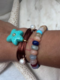 Turquoise starfish choker