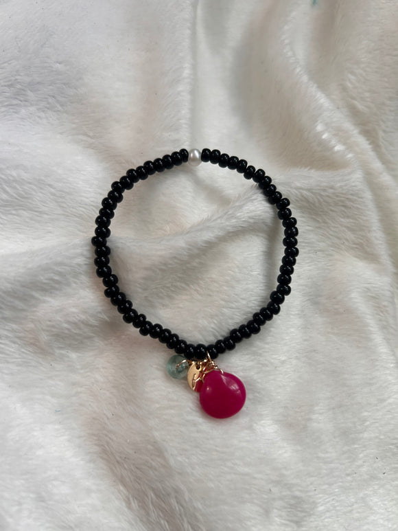 Pink stone bracelet