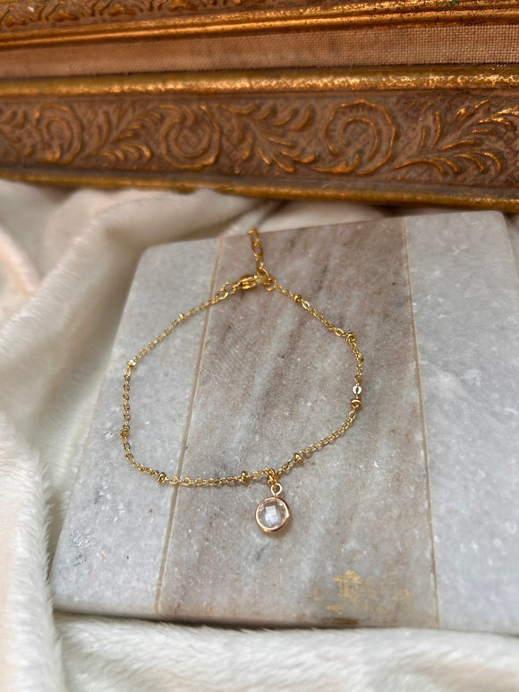 Dainty crystal bracelet