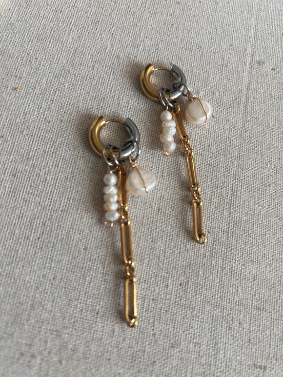 One of a kind charm hoops