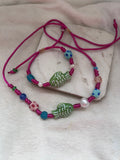 Pink adjustable bracelet