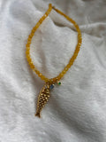 Yellow jade choker