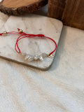 Red freshwater adjustable bracelet