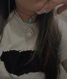 Turquoise fish choker