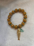Yellow lampwork bracelet
