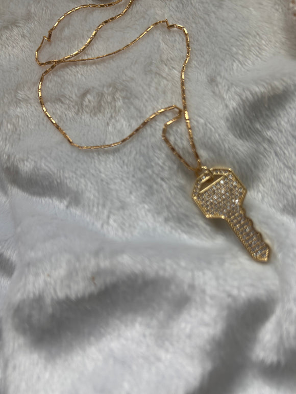 Shiny key necklace