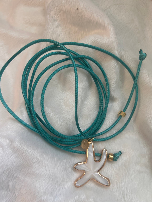 Wraparound starfish necklace