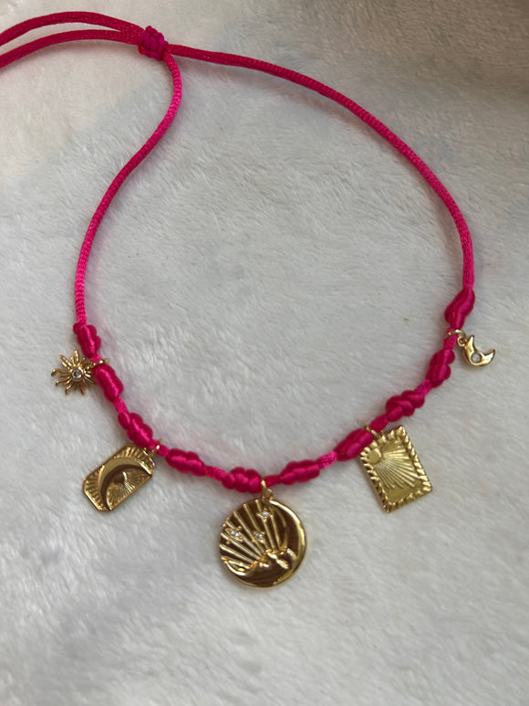 Pinky charm necklace