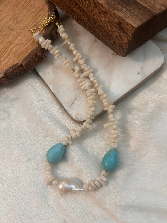 OofK shell and pearls necklace
