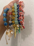Yellow lampwork bracelet