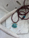 Amazonite shell choker
