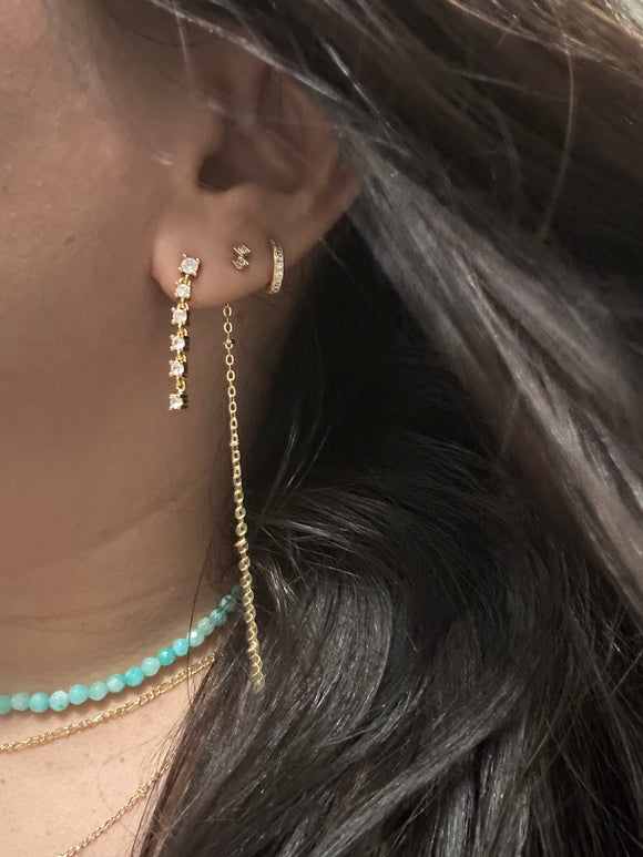 Tiny waterfall earrings