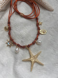 Starfish charm choker