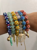 Yellow lampwork bracelet