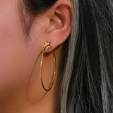 Star stud hoops