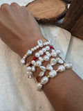 Red freshwater adjustable bracelet