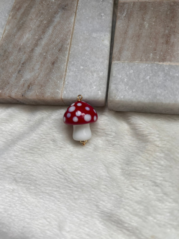 Chunky murano mushroom charm