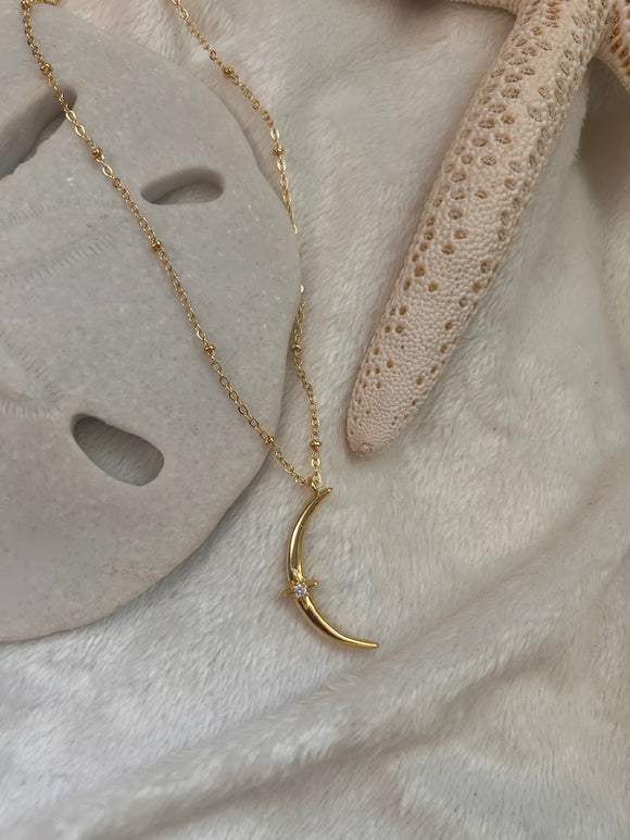 Shiny moon necklace