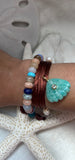 Amazonite shell choker