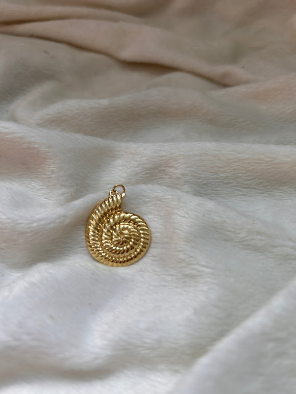 Big spiral shell charm