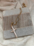 Baroque cross necklace