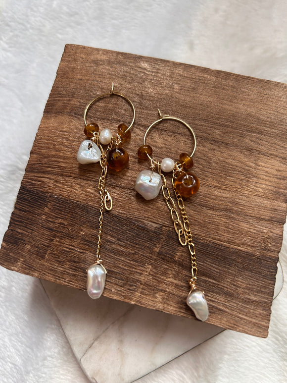 Charms hoops earrings