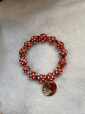 Orange Lampwork bracelet