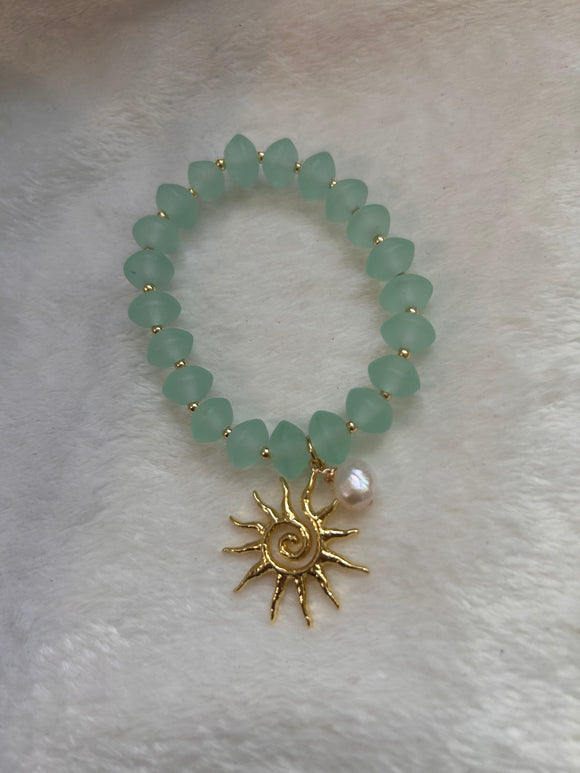 Aqua resin bracelet