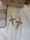 Chunky cross earrings