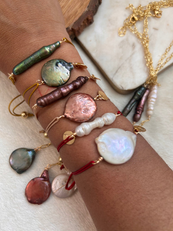 Stick and disc bracelet