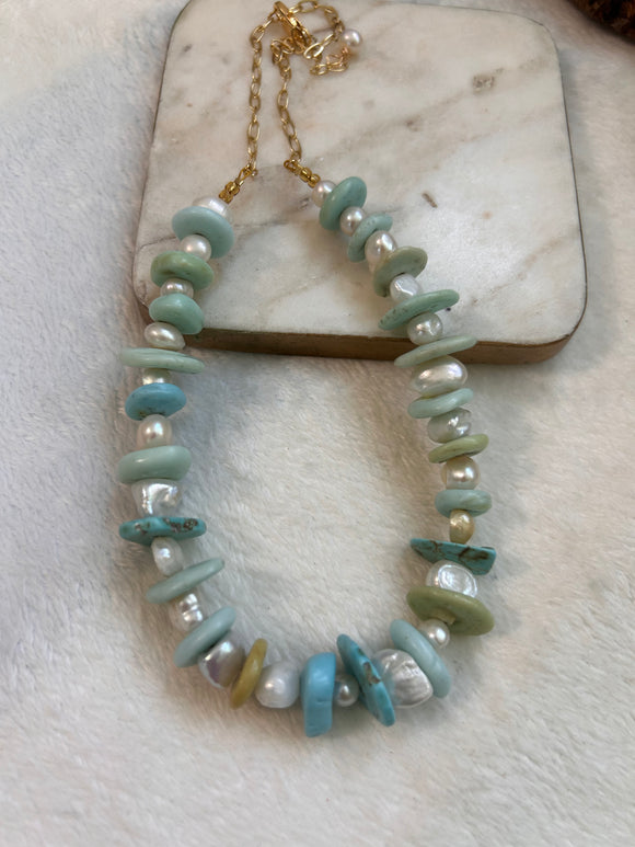 Turquoise discs OofK necklace