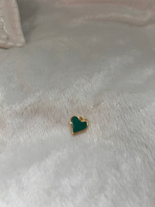 Teal heart charm