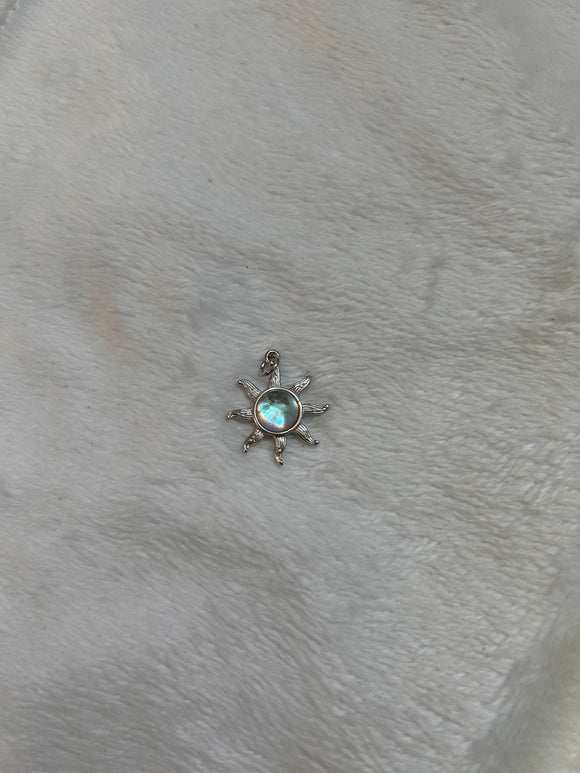 Silver opal charm