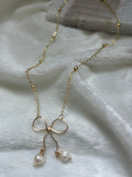 Coquette bow necklace