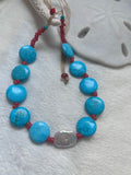 Turquoise coins choker