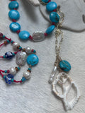 Shell long necklace