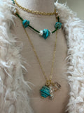 Turquoise chips charm