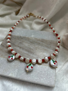 Y2K cherry necklace